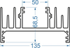 Алюминиевый радиаторный профиль 135x68,5