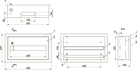 Габаритні розміри корпус ЩРв-12 Габаритні розміри корпус ЩРв-12