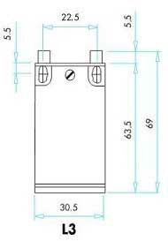 Габаритні розміри кінцевих вимикачів EMAS серії L3 Габарити кінцевих вимикачів EMAS серії L3