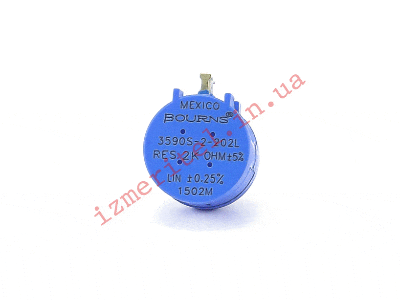 3D огляд Потенціометр багатооборотний 2 кОм 3590S 3D огляд Потенціометр багатооборотний 2 кОм 3590S