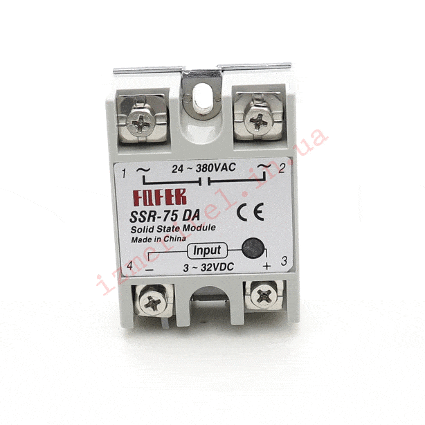 3D обзор Твердотельное реле Fotek SSR-75 DA 3D обзор Твердотельное реле Fotek SSR-75 DA