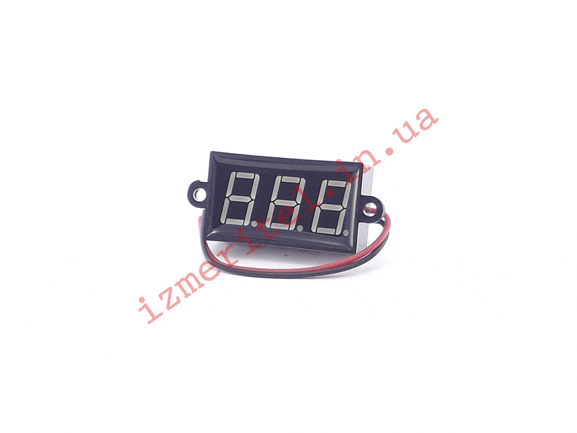 3D огляд Цифровий вольтметр DC 3.5-30 В (захищений від вологи) 3D огляд Цифровий вольтметр DC 3.5-30 В (захищений від вологи)
