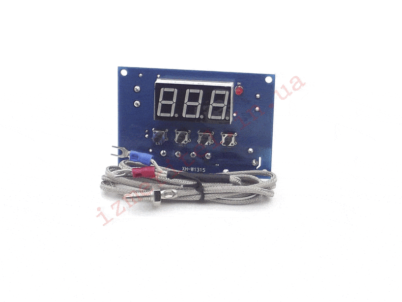 3D огляд Високотемпературний терморегулятор XH-W1315, 12В, -99...+999 °С 3D огляд Високотемпературний терморегулятор XH-W1315, 12В, -99...+999 °С