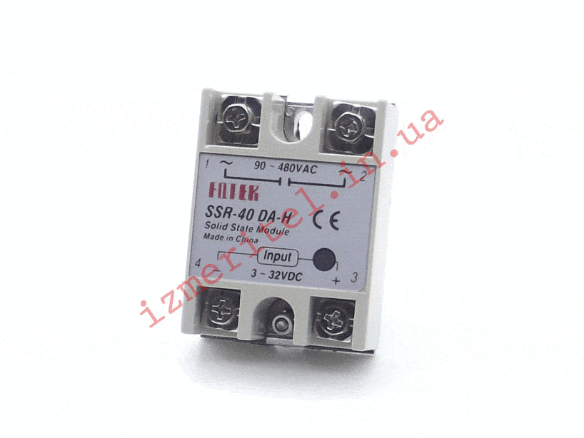 3D огляд Твердотільне реле Fotek SSR-40 DA-H 3D огляд Твердотільне реле Fotek SSR-40 DA-H