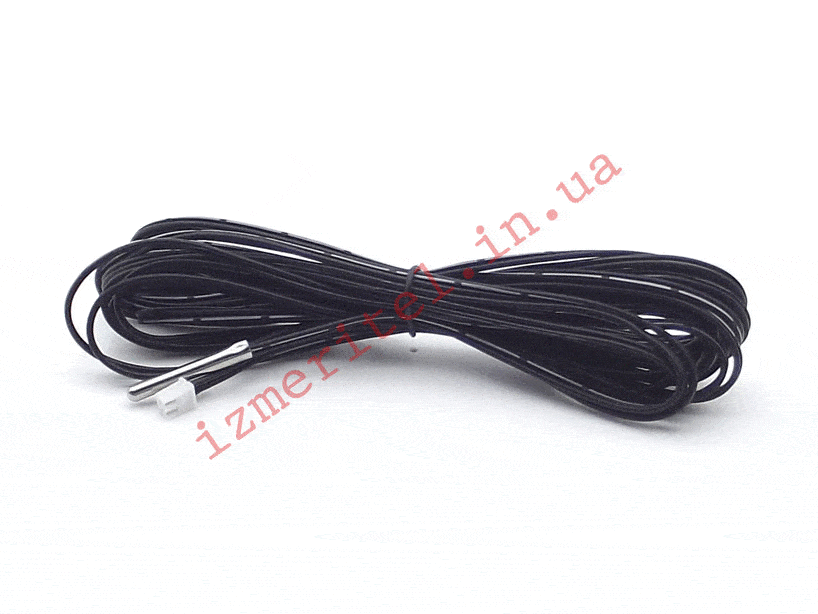 3D огляд Датчик температури, термістор NTC B3950 (100К), гільза 4 мм, T121, 5 метрів 3D огляд Датчик температури, термістор NTC B3950 (100К), гільза 4 мм, T121, 5 метрів