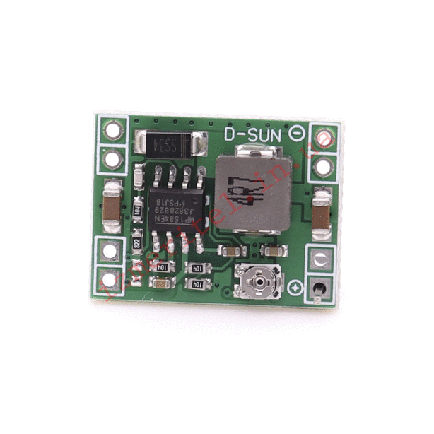 3D огляд Понижуючий DC-DC перетворювач MP1584EN 3D огляд Понижуючий DC-DC перетворювач MP1584EN