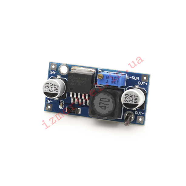 3D огляд Понижуючий DC-DC перетворювач LM2596HVS 3D огляд Понижуючий DC-DC перетворювач LM2596HVS