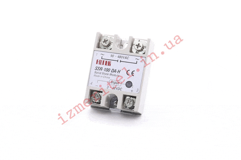 3D огляд Твердотільне реле Fotek SSR-100 DA-H 3D огляд Твердотільне реле Fotek SSR-100 DA-H