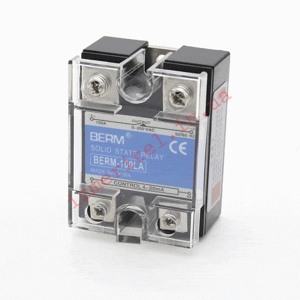 3D огляд Твердотільне реле BERM SSR-100 LA 3D огляд Твердотільне реле BERM SSR-100 LA