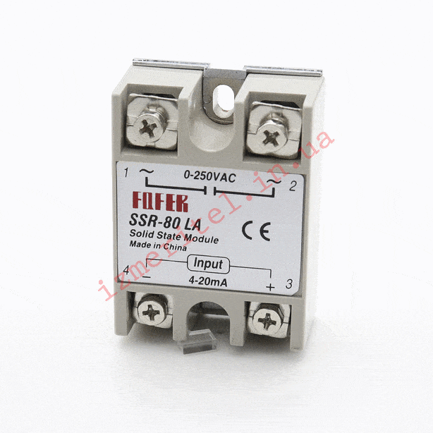 3D огляд Твердотільне реле Fotek SSR-80 LA 3D огляд Твердотільне реле Fotek SSR-80 LA