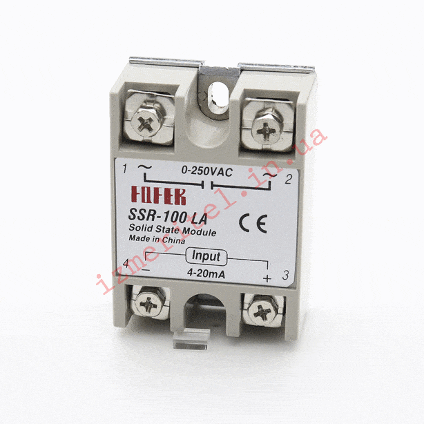 3D огляд Твердотільне реле Fotek SSR-100 LA 3D огляд Твердотільне реле Fotek SSR-100 LA