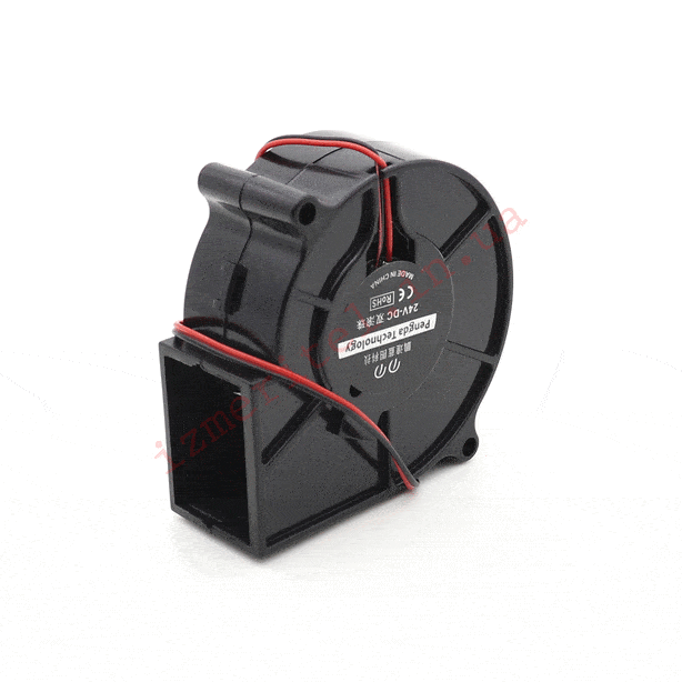 3D огляд Вентилятор улітка 7530, 24В, 3900 об/хв, 185 мА, 4.4 Вт 3D огляд Вентилятор улітка 7530, 24В, 3900 об/хв, 185 мА, 4.4 Вт