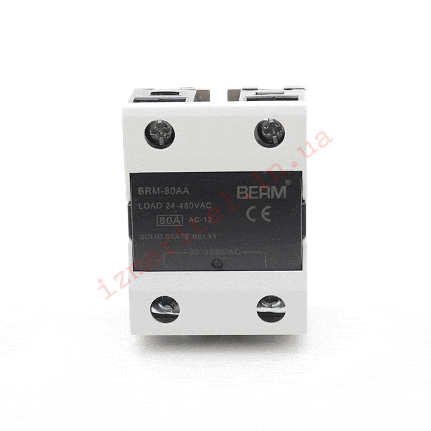 3D огляд Твердотільне реле BERM SSR-80 AA 3D огляд Твердотільне реле BERM SSR-80 AA