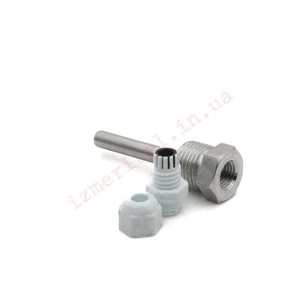 3D огляд Захисна гільза для датчика температури 50 мм, 1/2 дюйми, нержавіюча сталь 3D огляд Захисна гільза для датчика температури 50 мм, 1/2 дюйми, нержавіюча сталь