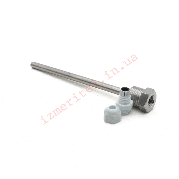 3D огляд Захисна гільза для датчика температури 150 мм, 1/2 дюйми, нержавіюча сталь 3D огляд Захисна гільза для датчика температури 150 мм, 1/2 дюйми, нержавіюча сталь