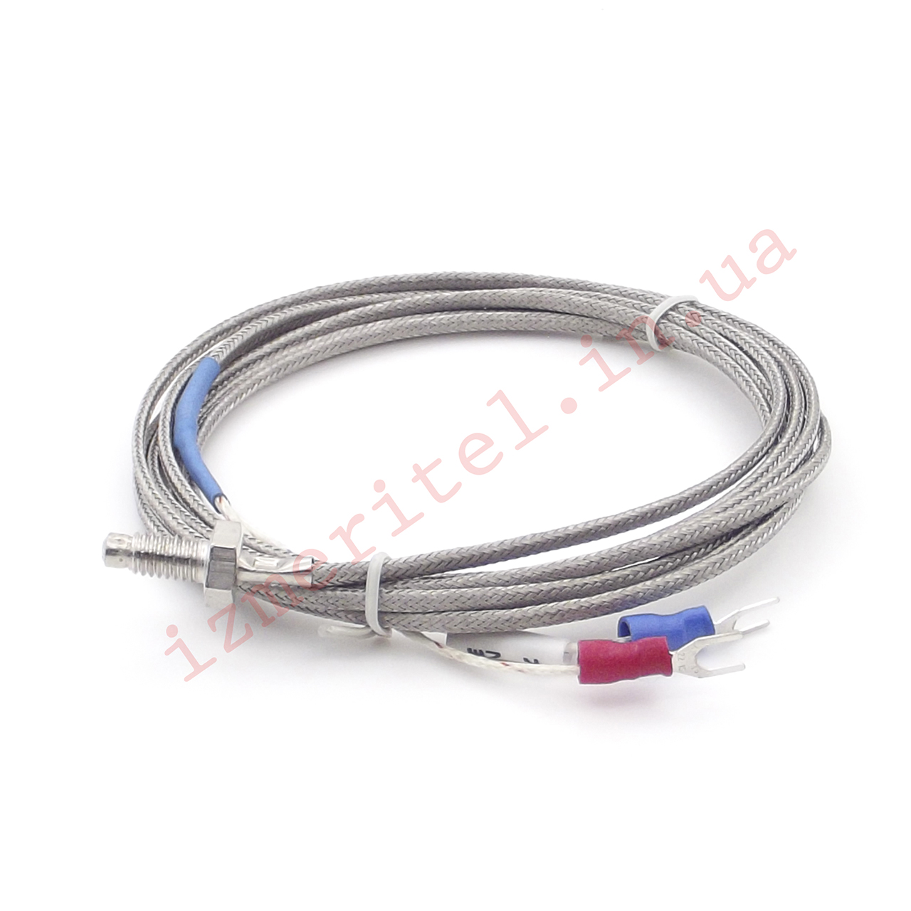 Датчик температури, термопара тип K (0 ... 400°C), під різьбу M6, 2 метри