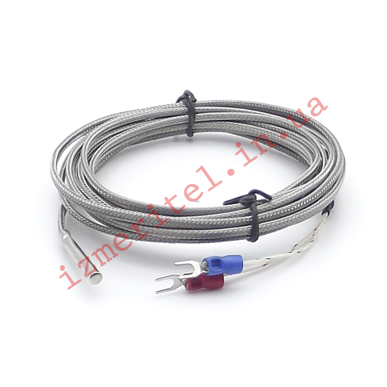 Датчик температури, термопара тип K (0...800°C), гільза 4 мм, T141, 3 метри