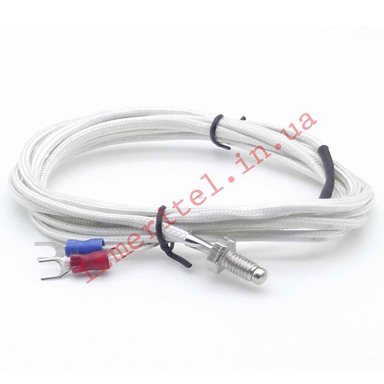 Датчик температуры, термопара тип K (-60...999°C), под резьбу M6, 2 метра