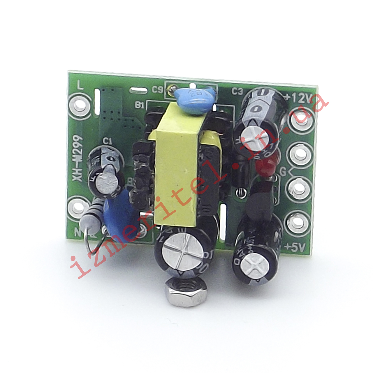 Імпульсний модуль живлення XH-M299, 12В 0.5А 6Вт + 5В 0.1А 0.5Вт