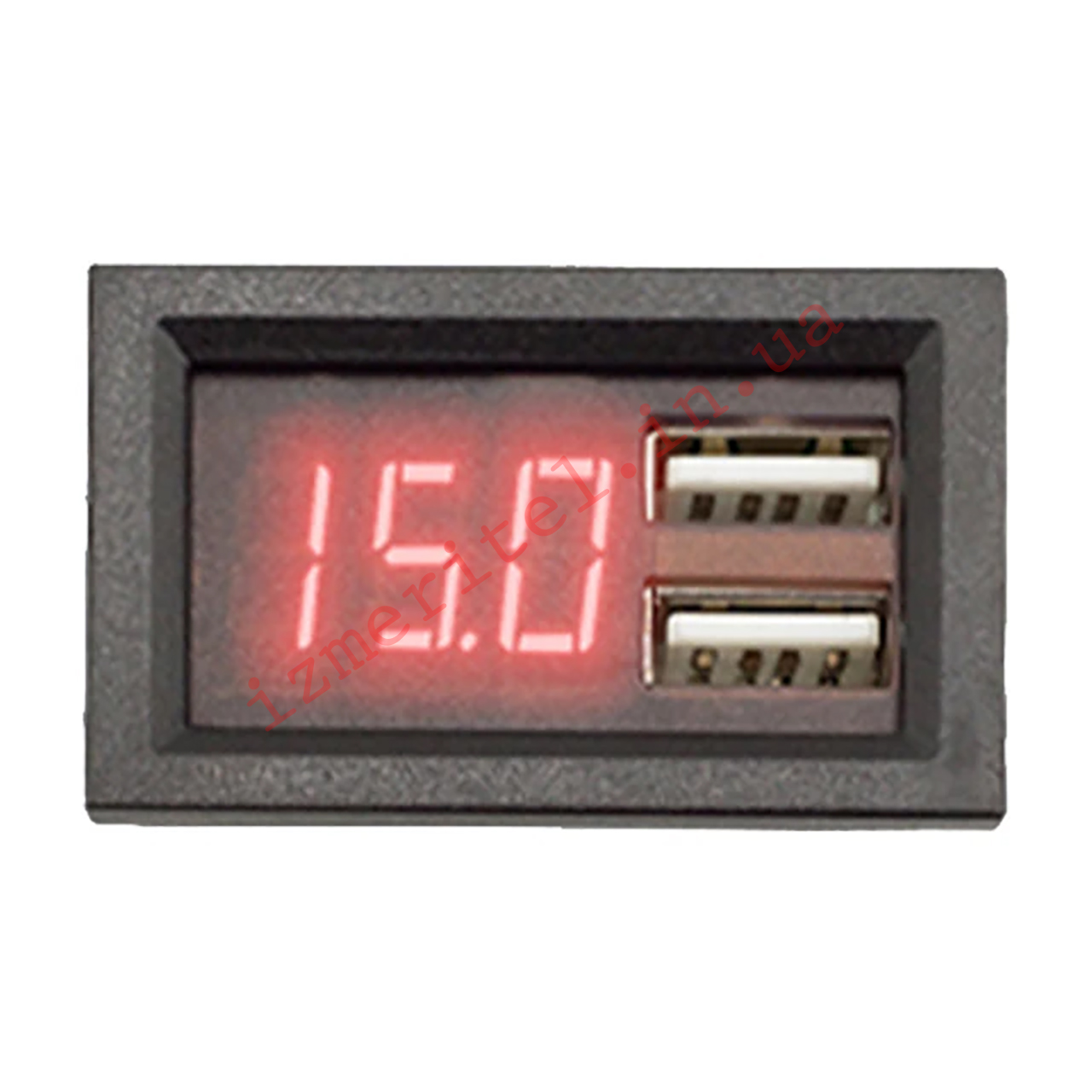 Цифровой автомобильный вольтметр 12 В с USB портами