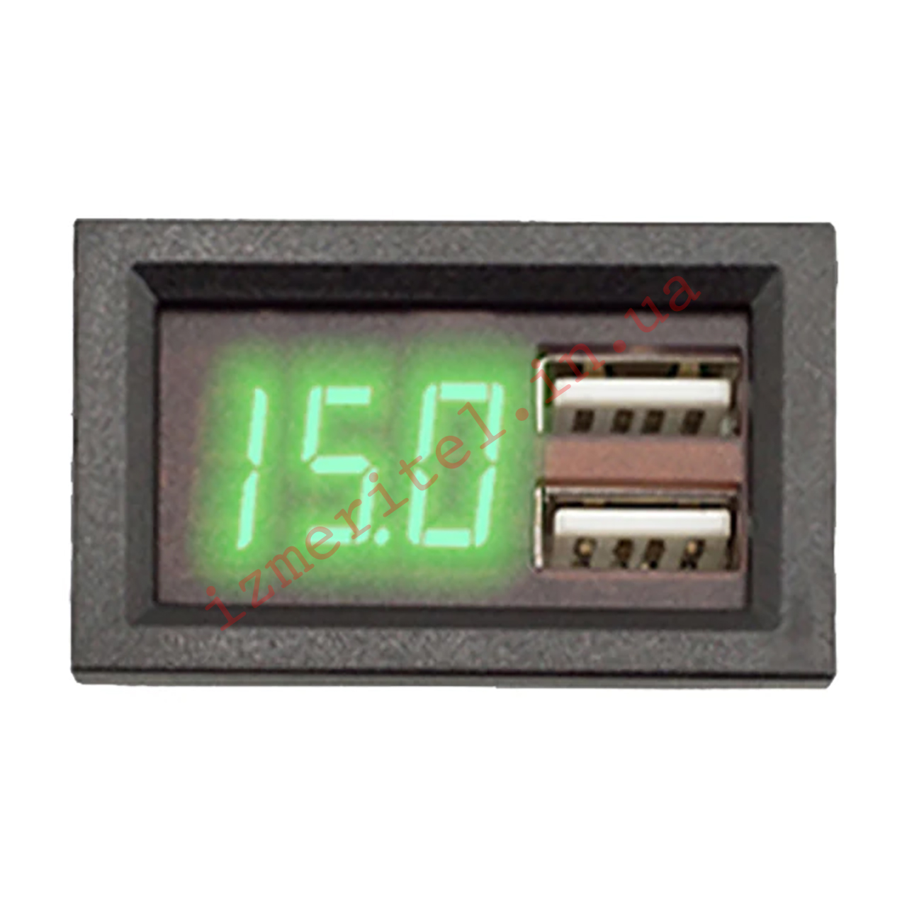 Цифровой автомобильный вольтметр 12 В с USB портами