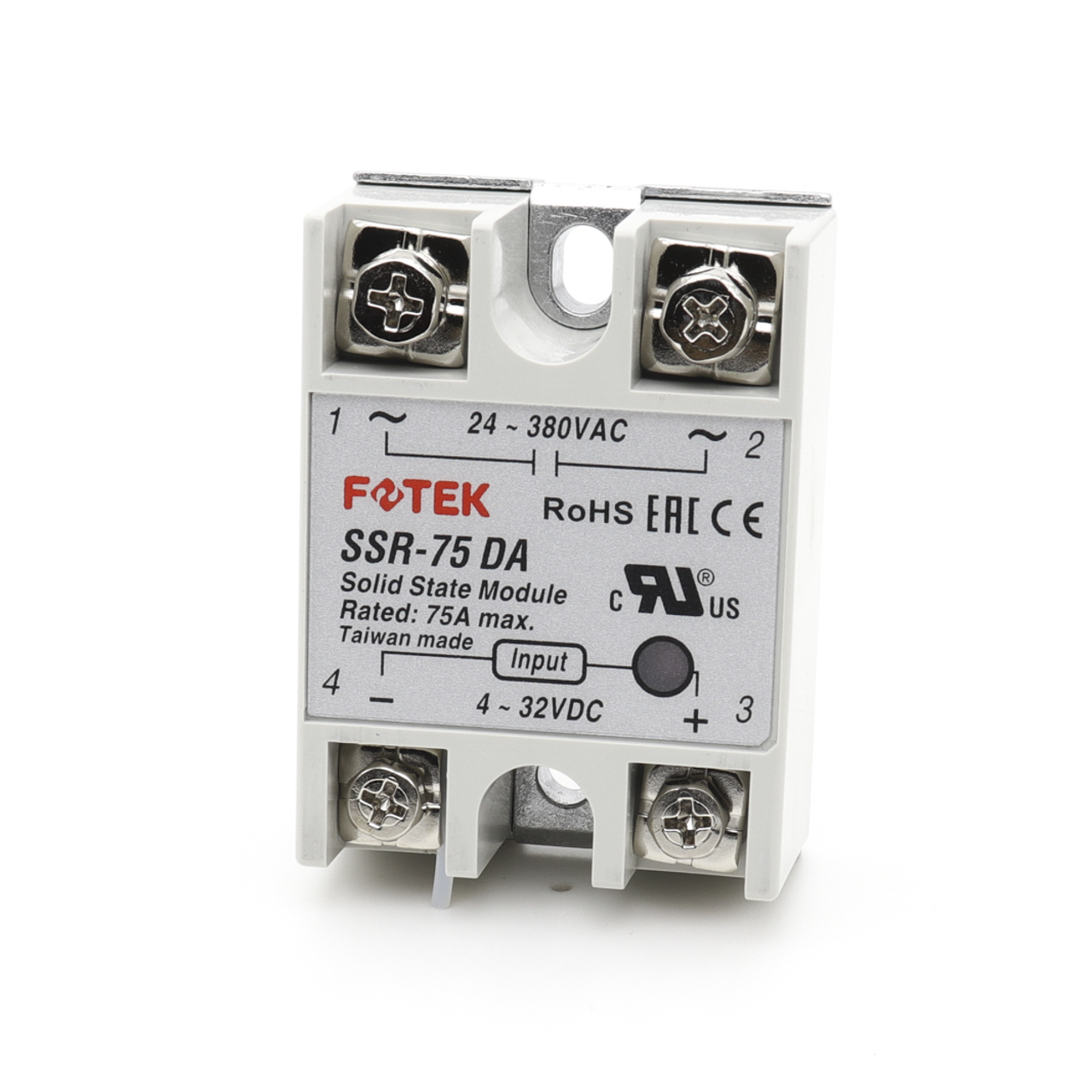 Оригінальне однофазне твердотільне реле FOTEK SSR-75 DA