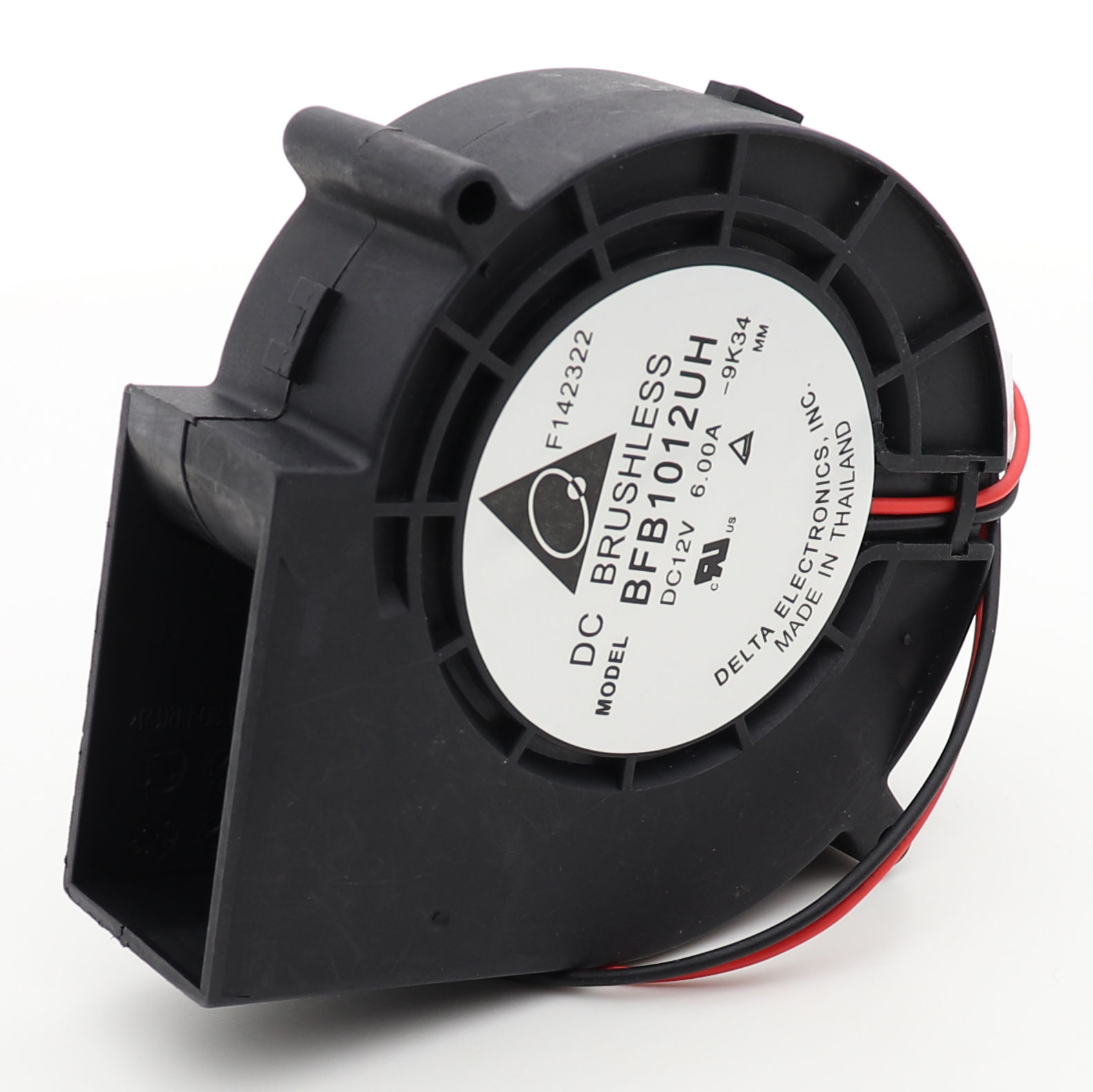 Радіальний вентилятор Delta Electronics, BFB1012UH, 9733, 12В, 7300 об/хв, 5 А, 60 Вт, 2-pin