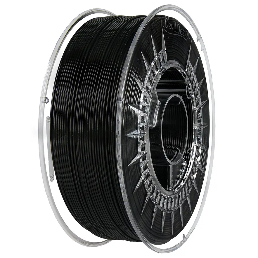 PLA-пластик Devil Design для 3D-принтера 1.75 мм 1 кг Чорний