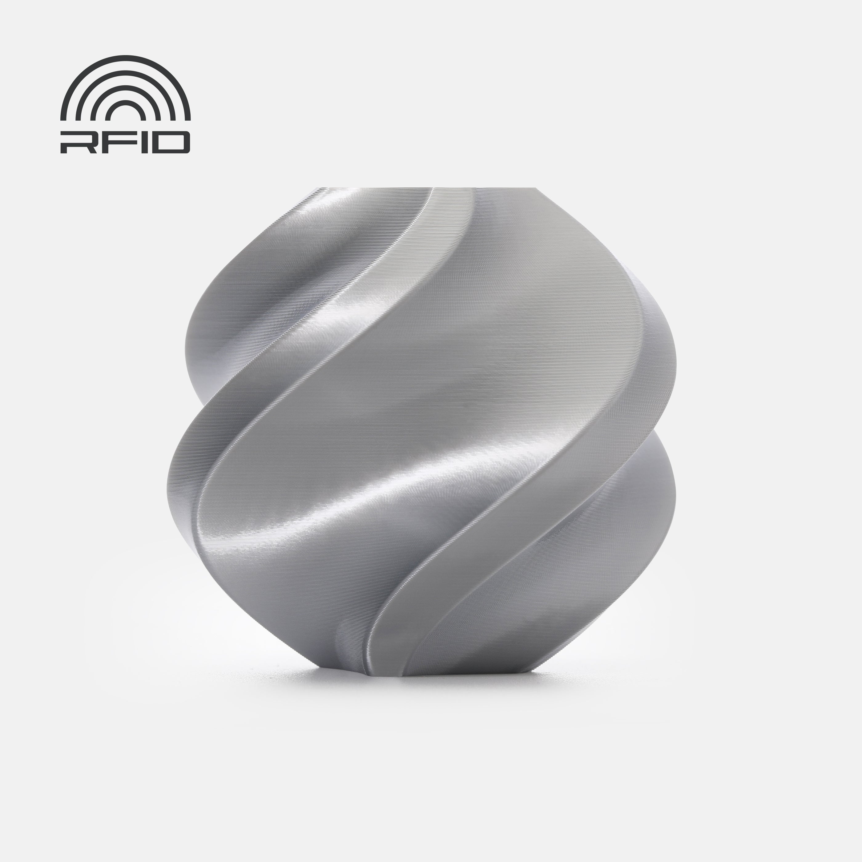 Пластик Bambu Lab PLA Silk+ Silver (13109), с катушкой