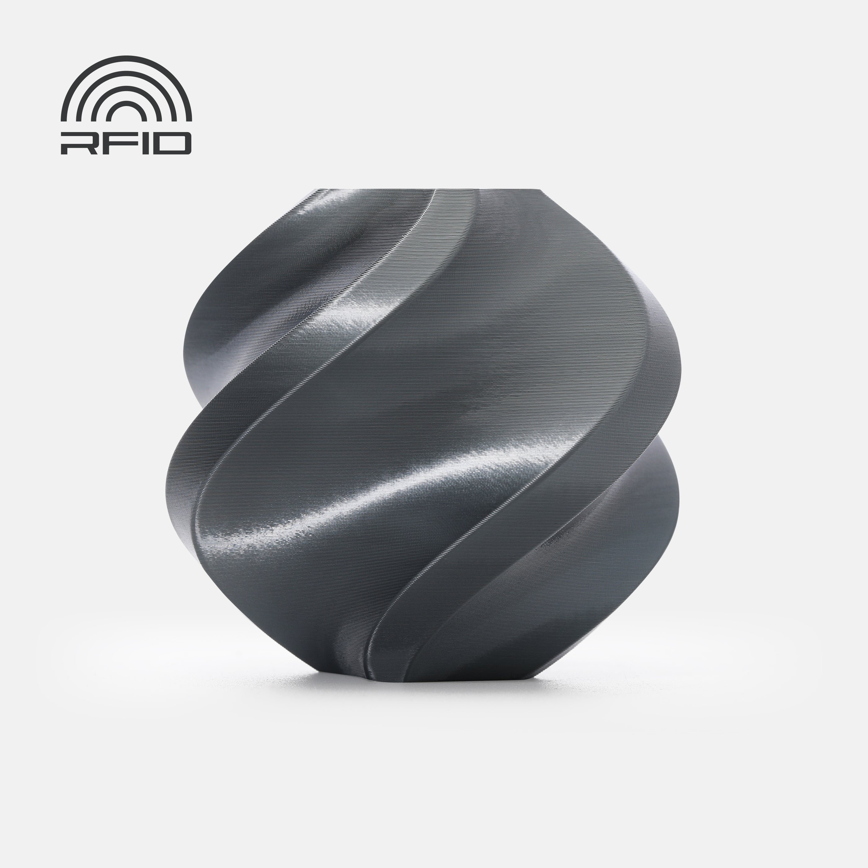 Пластик Bambu Lab PLA Silk+ Titan Gray (13108), з котушкою