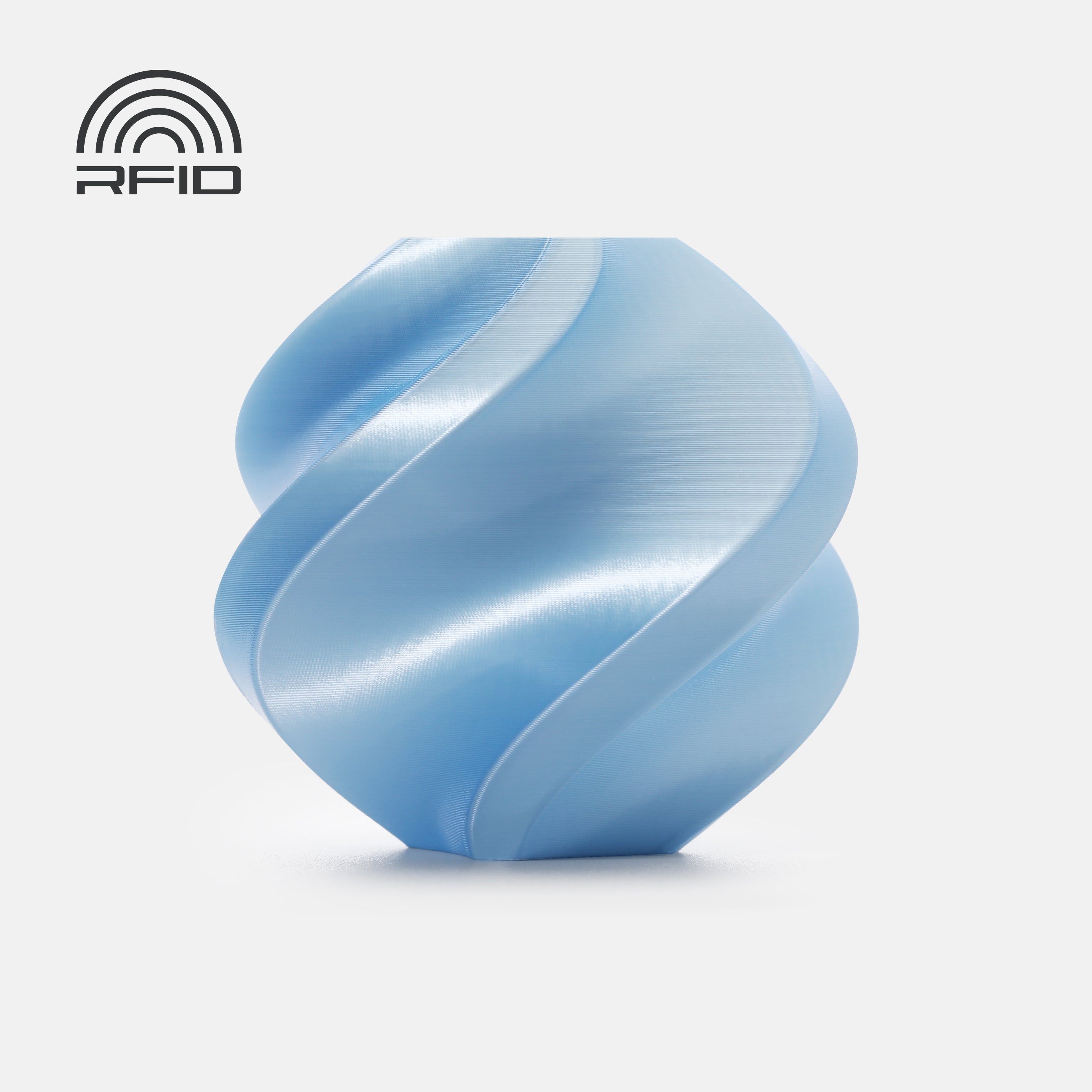 Пластик Bambu Lab PLA Silk+ Baby Blue (13603), с катушкой