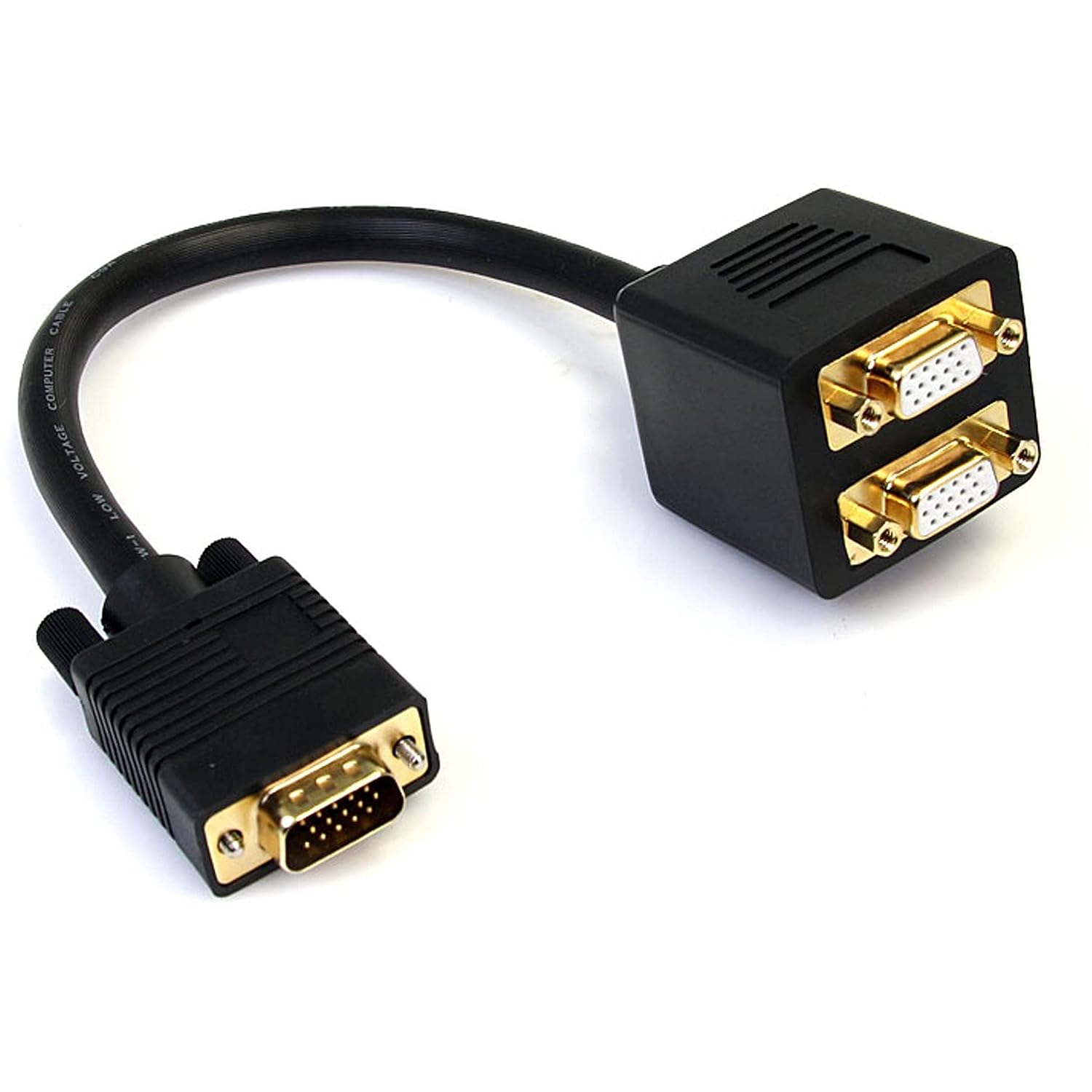 Кабель-разветвитель StarTech.com VGA-VGA длиной 30 см — кабель для двух мониторов, черный