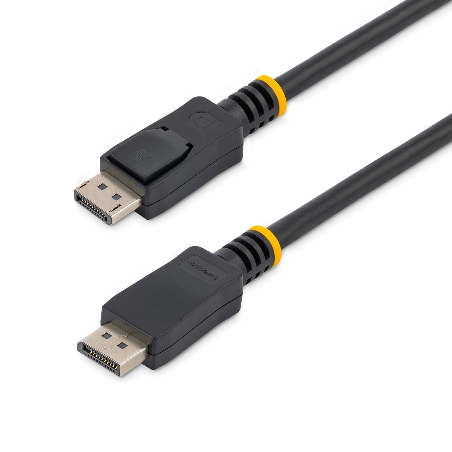 Кабель StarTech.com DisplayPort 1.2 с фиксатором (штекер/штекер), аудиокабель DP 4K, черный.