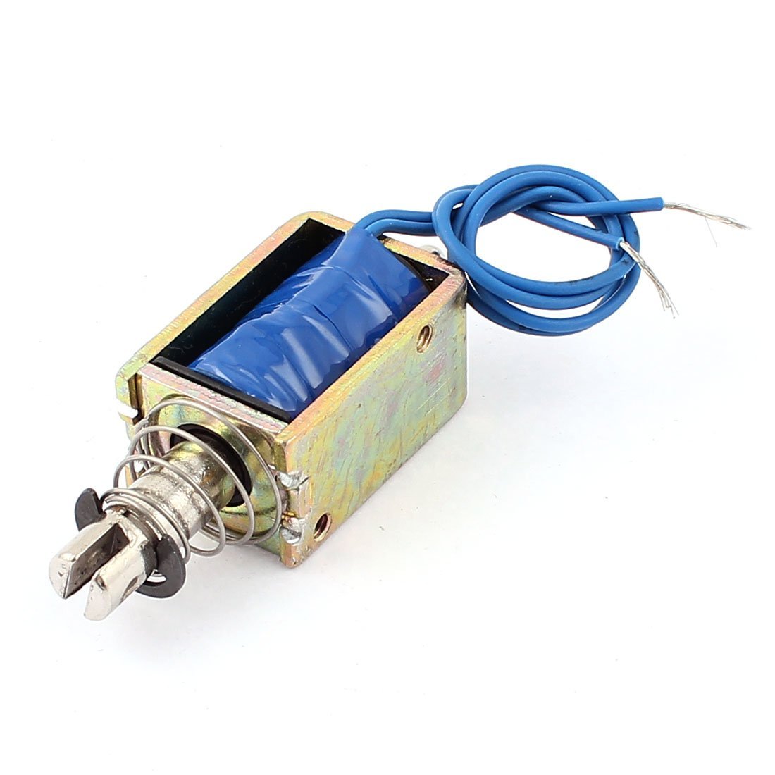 sourcing map JF-1039B DC 12V 400mA 25N/10mm Pulling Push Art Open Frame Electromagnets DE de