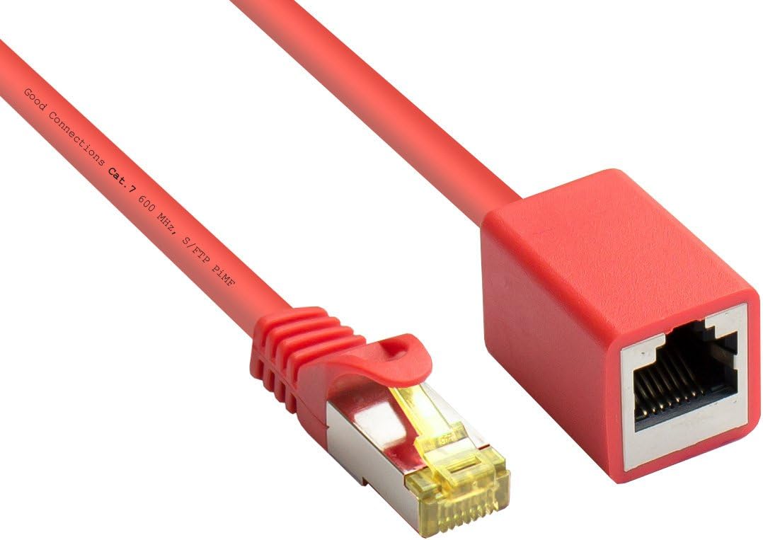 Удлинительный патч-кабель Good Connections RJ45 Ethernet LAN Cat 7, с защитой RNS Latch, S/FTP, PiMF, безгалогенный, 500 МГц, OFC,