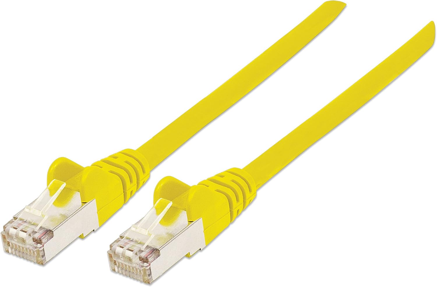 Сетевой кабель Intellinet 740777 Cat7 в тубусе с разъемом Cat6a, 100% медь, LS0H, 1,5 м, желтый.