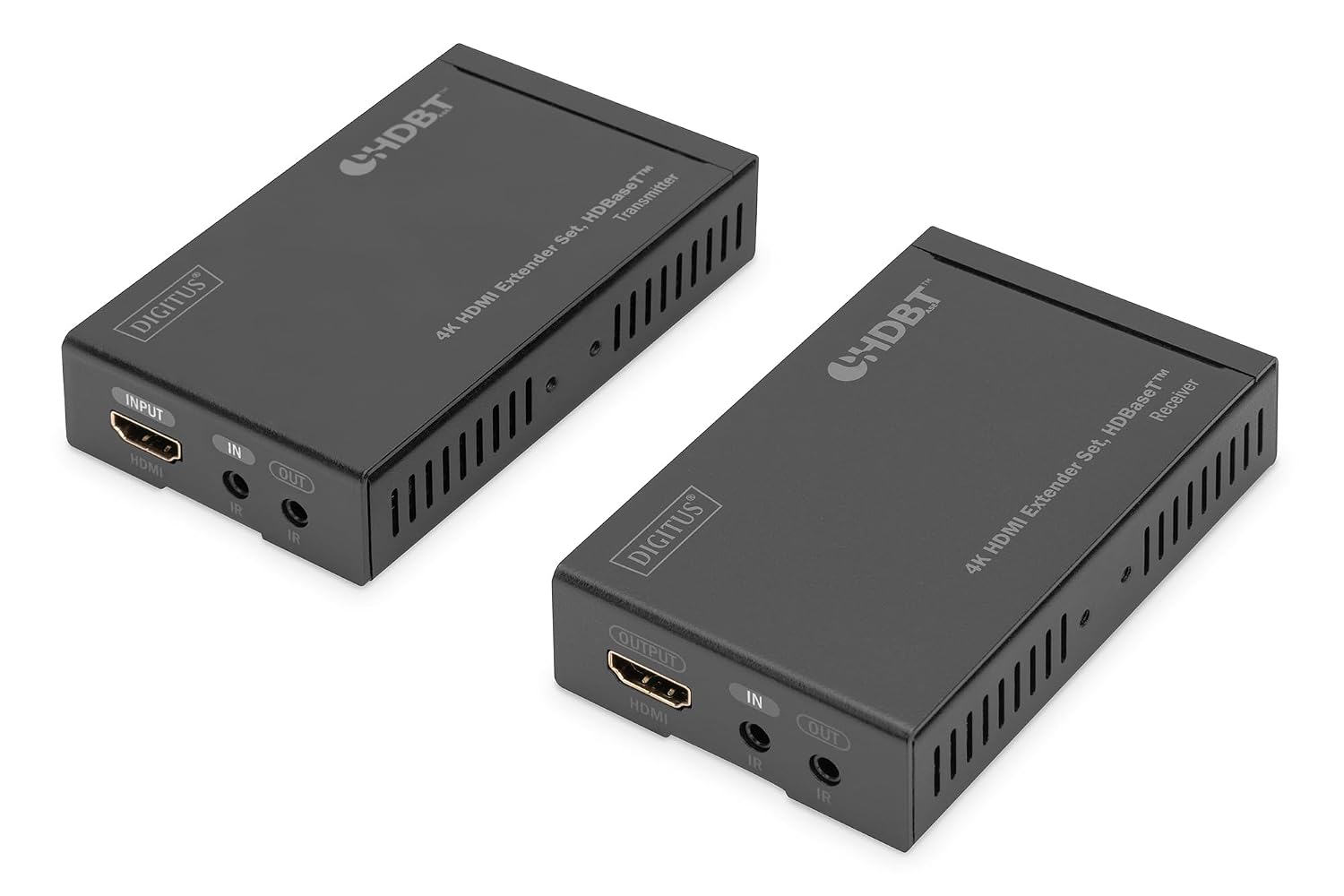 HDMI-удлинитель DIGITUS - 4K/30 Гц - Передатчик и приемник - HDBaseT 1.0 - HDCP 2.2 - Дальность действия до 70 м - Патч-кабель Cat