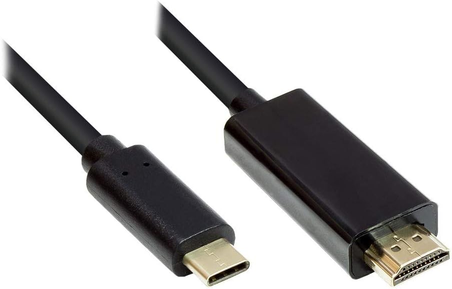 Кабель-адаптер Good Connections - USB-C штекер - HDMI 2.0 штекер - 4K / UHD @ 60 Гц - Мідний кабель - 1 м - Чорний