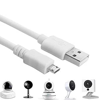 USB-кабель для WyzeCam, WyzeCam Pan, YI Camera, NestCam Indoor, Netvue, KasaCam Indoor, Furbo Dog, Flashing, USB - Micro USB для к
