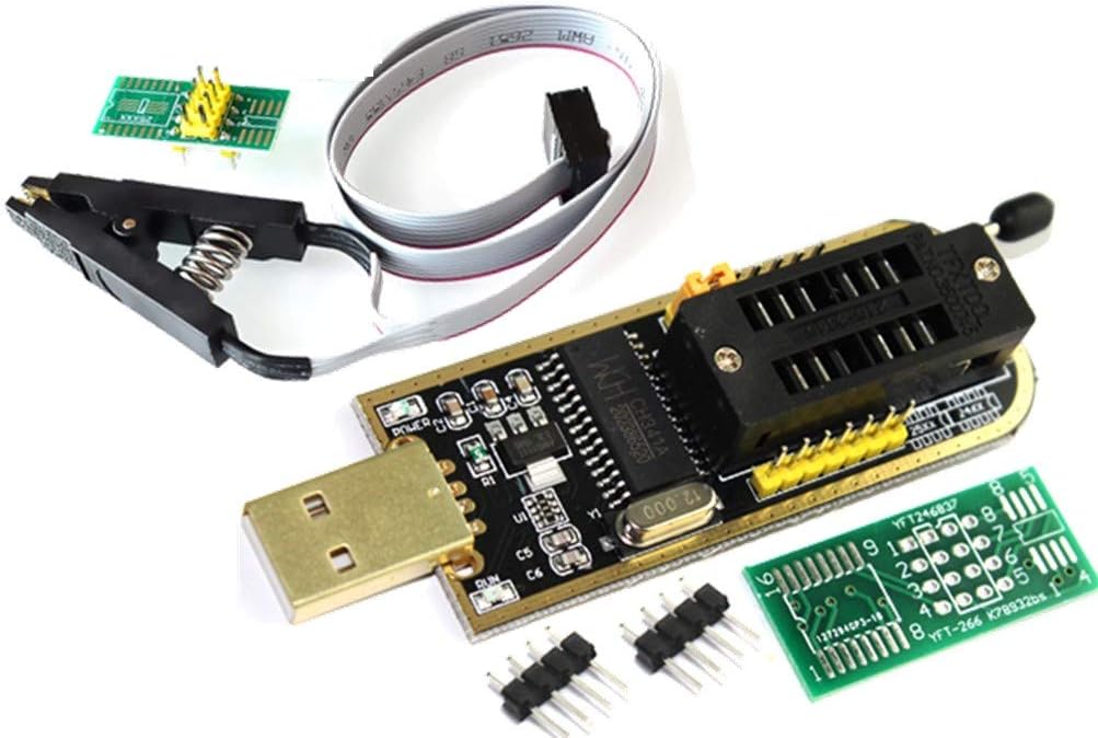 Програматор EEPROM Flash BIOS серії CH341A USB з програмним забезпеченням та драйвером + модуль адаптера SOIC8 SOP8