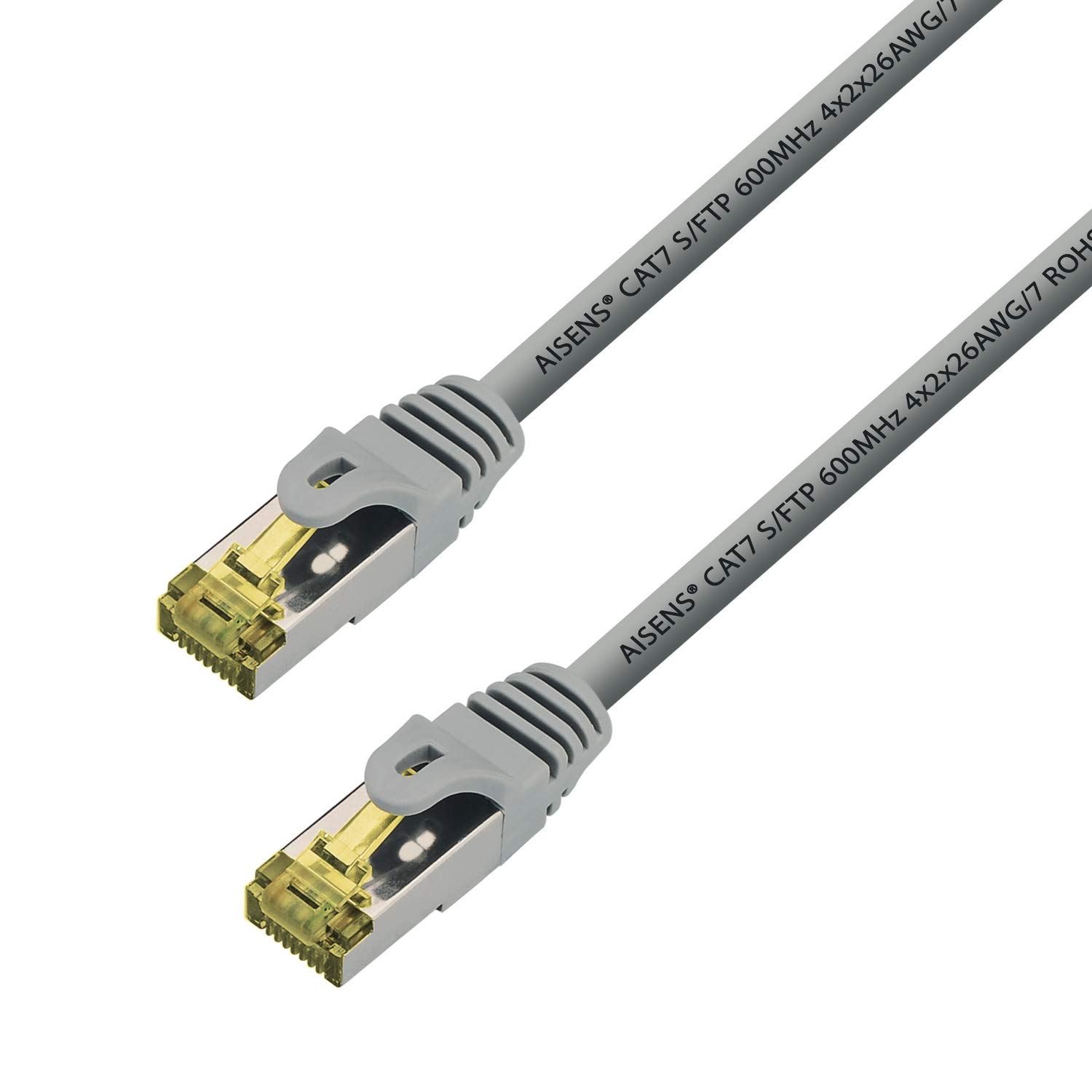 Сетевой кабель AISENS A146-0333 RJ45 LSZH Cat.7 600 МГц S/FTP Pimf AWG26, серый, 0,5 м