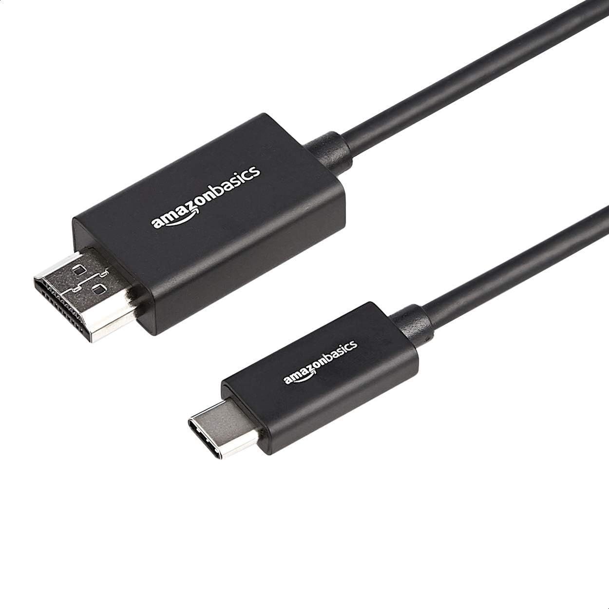Кабель-адаптер Amazon Basics Premium из алюминия, однонаправленный, USB-C (источник) — HDMI (дисплей), совместимый с Thunderbolt 3