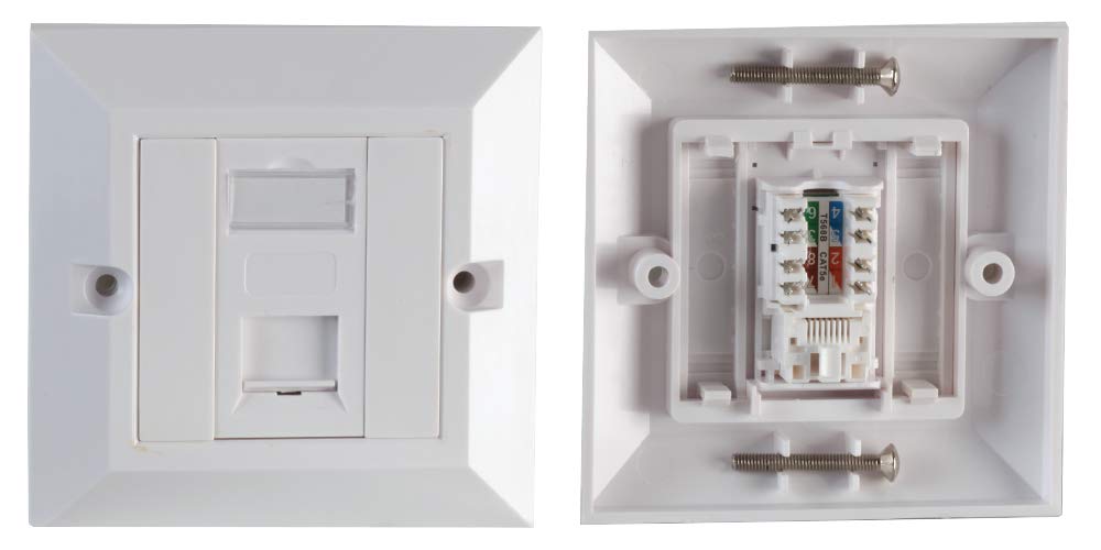 Панель управления для одностороннего разъема RJ45 Cat5e Pro Signal PSG91589, белая.