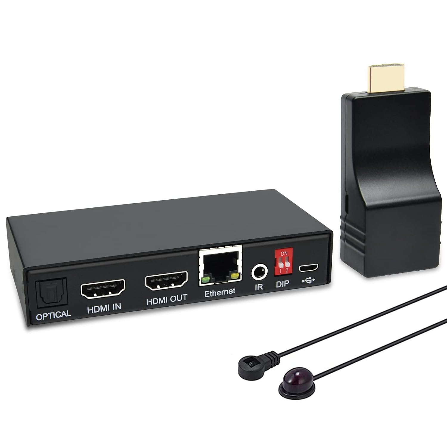 Удлинитель HDMI DDMALL 4K по кабелю CAT5/CAT6 с локальным выходом, до 70 метров при разрешении 4K@60 Гц, HDR, HDCP 2.2/1.4, HDMI 2