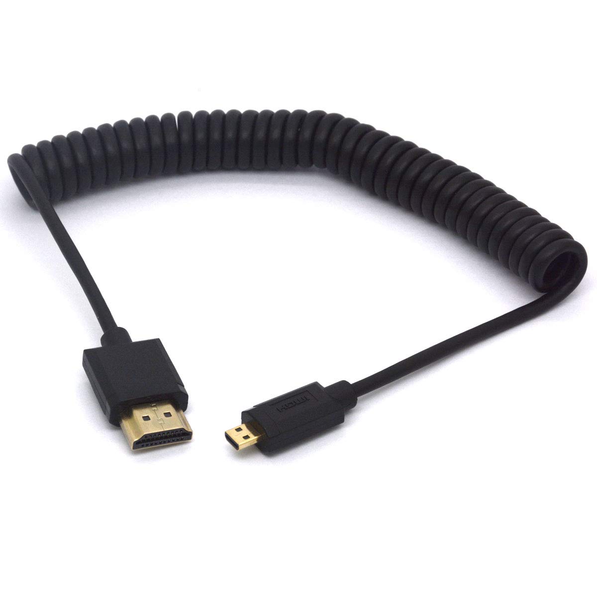 Спиральный кабель Micro HDMI — HDMI, адаптер HDMI «папа» — Micro HDMI «папа» с поддержкой 1080P 4K 3D для камер Hero, Sony A6500/A