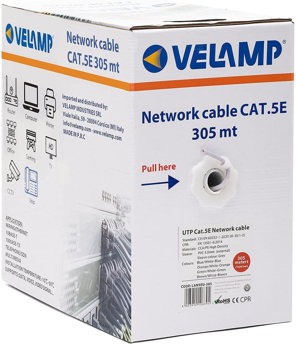 Мережевий кабель CAT5E UTP 305 м, у коробці