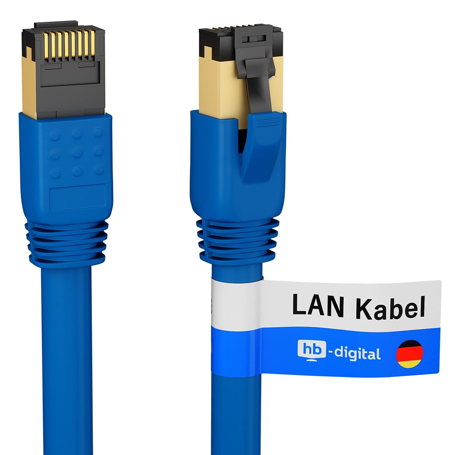 hb-digital 0,25 м CAT 8.1 LAN патч-кабель S/FTP сетевой кабель PIMF 2xRJ45 штекер медный LSZH без галогенов соответствует RoHS пор