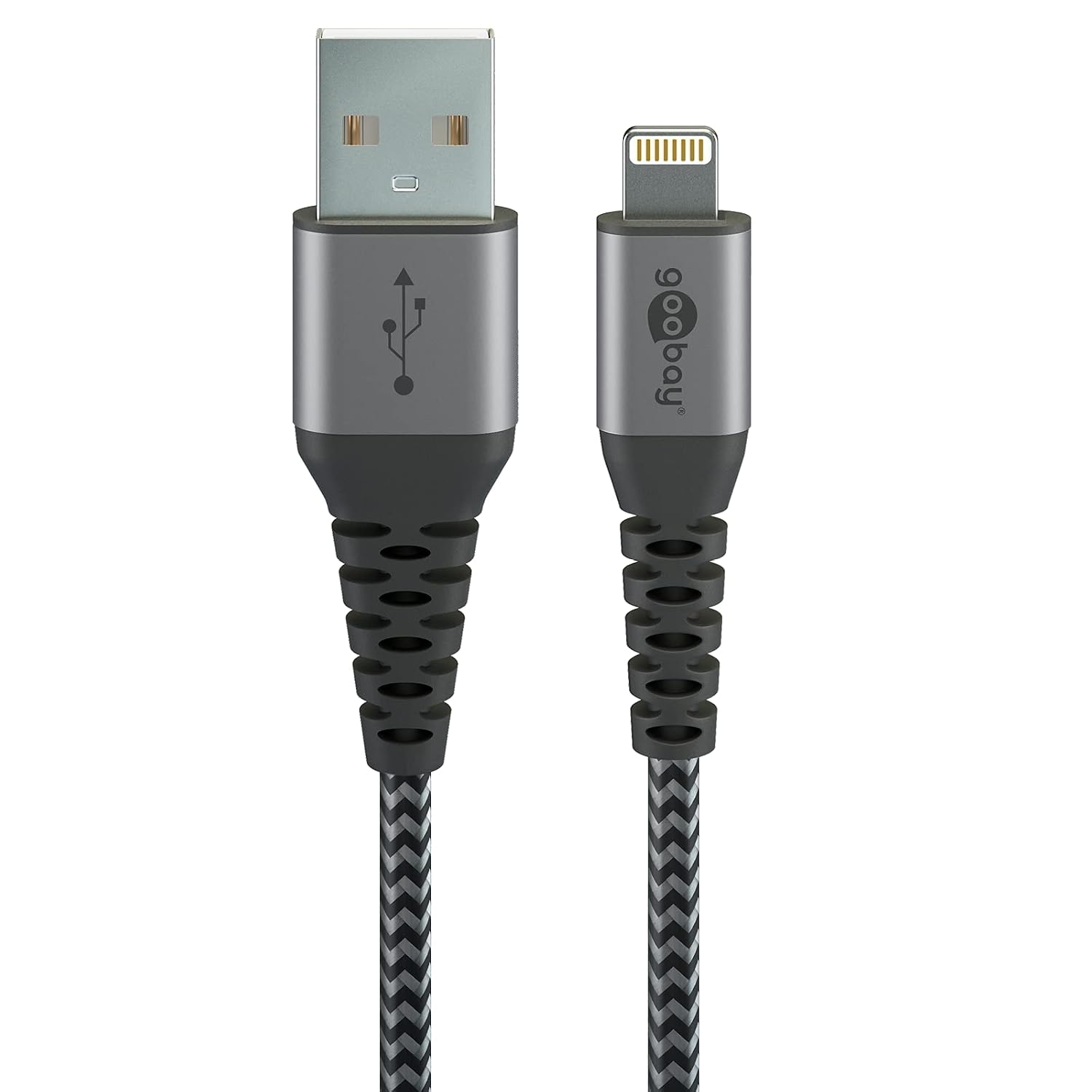 Goobay 49267 Кабель для зарядки Apple Lightning — USB/MFi / Кабель для iPhone 480 Мбит/с / Сверхпрочный текстильный кабель / Заряд