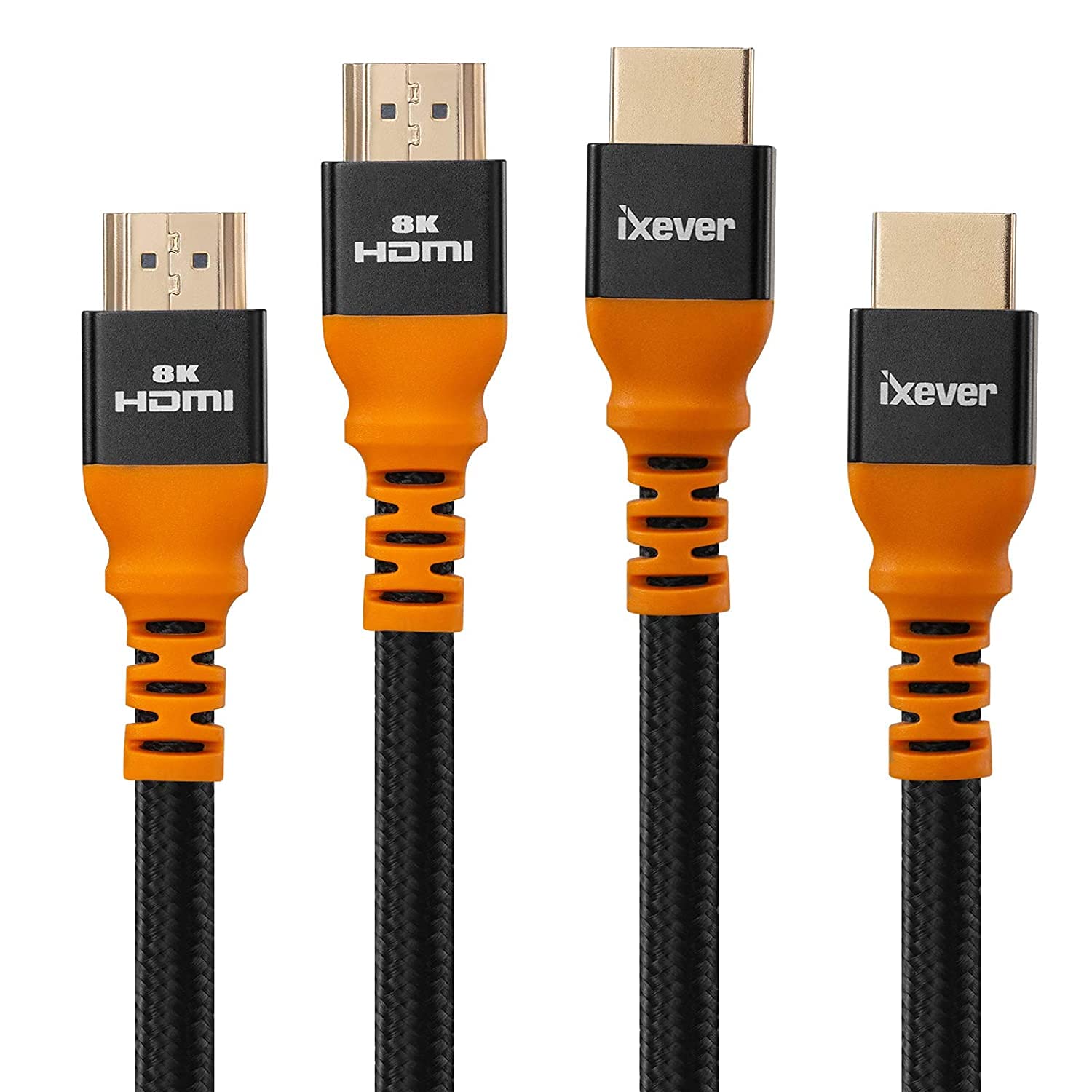 Кабель HDMI 2.1 8K, 2 м (2 шт.), (сертифицированный) Ultra HD 8K@60Hz 4K@120Hz 48 Гбит/с высокоскоростной eARC RTX 3090 HDR10 4:4