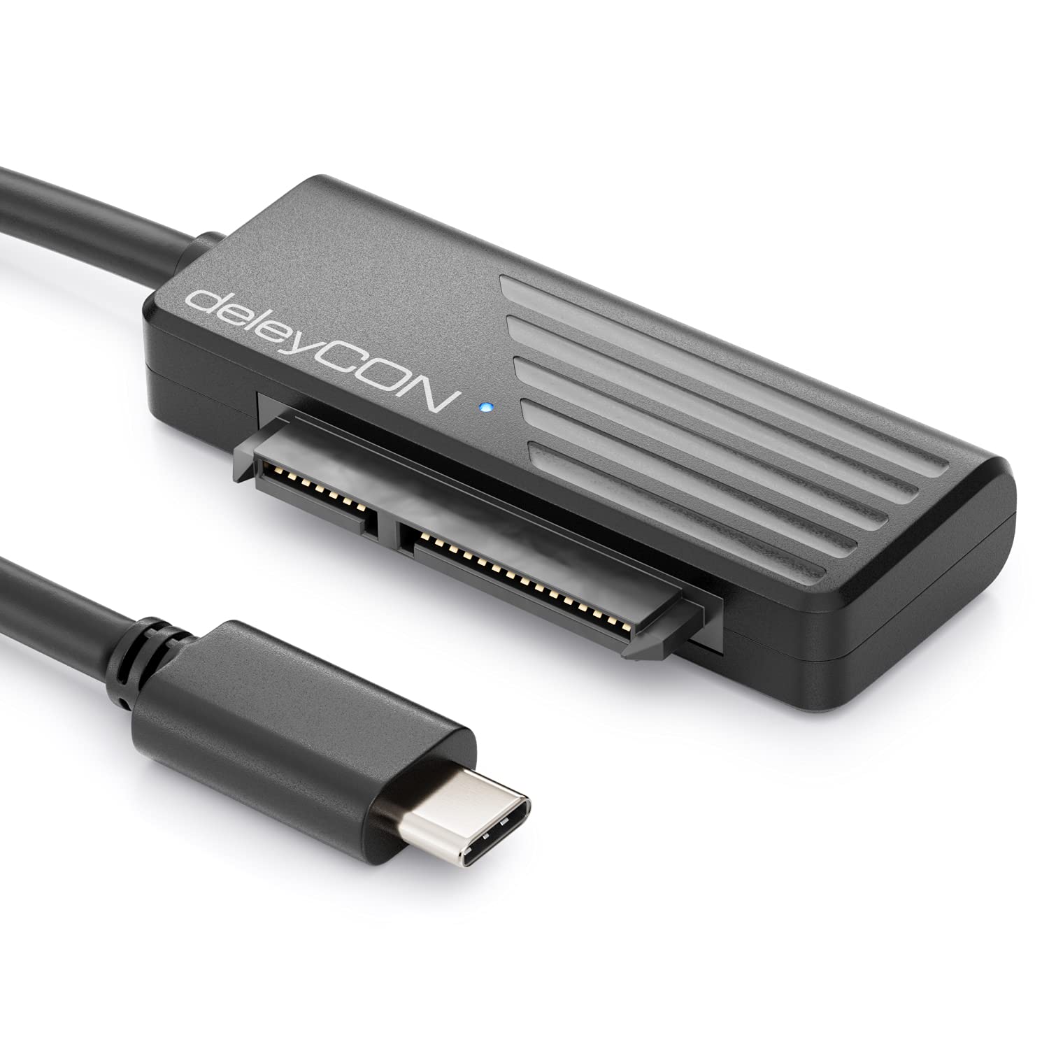 Кабель-адаптер deleyCON USB 3.0 SATA USB C для подключения 2,5-дюймовых жестких дисков HDD SSD 5 Гбит/с UASP SATA I II III Plug&Pl